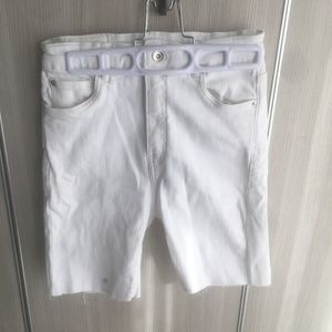 Zara white jean cut offs